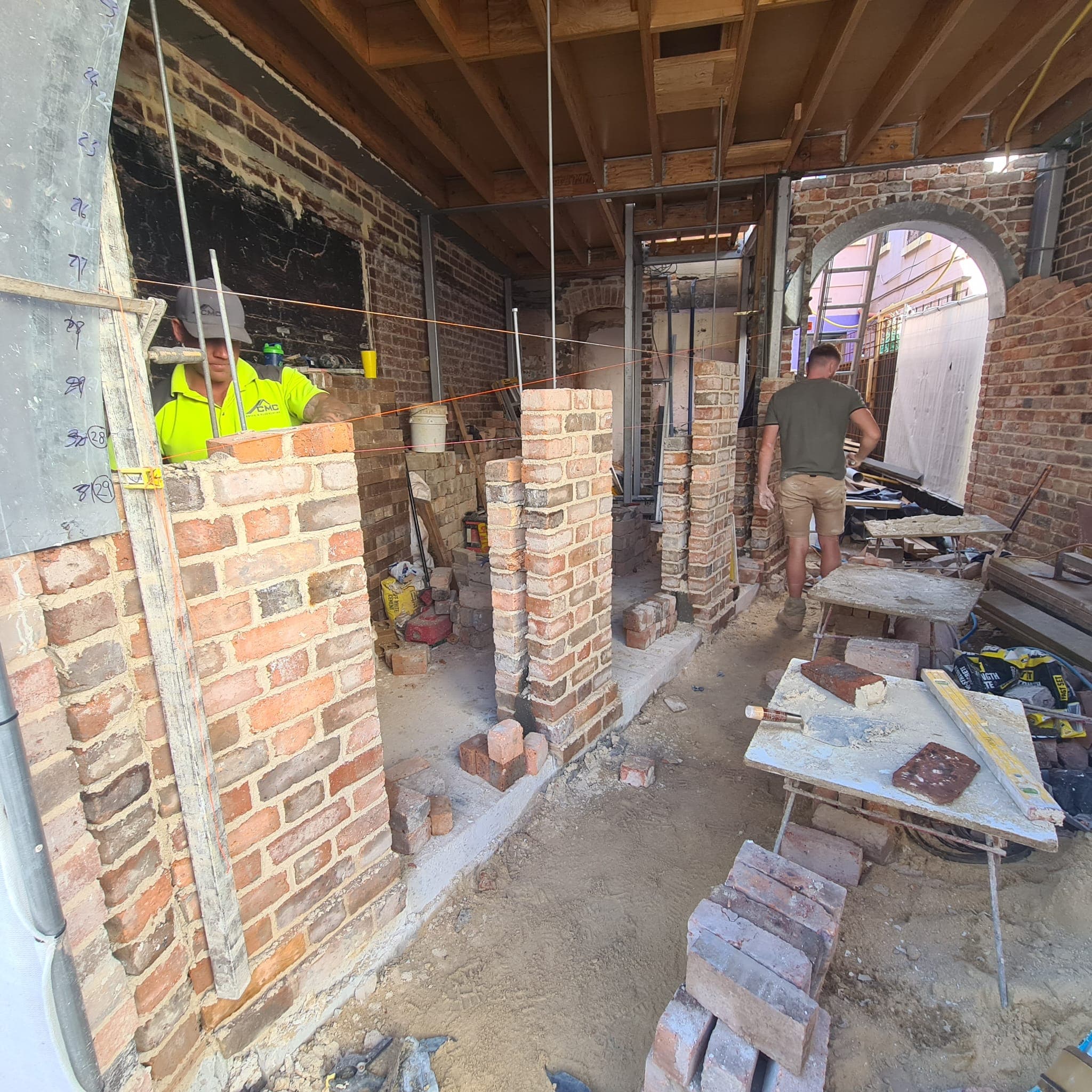 Hand-laid brickwork forming the Fitzroy tunnel vault by Goodwin Bricklaying