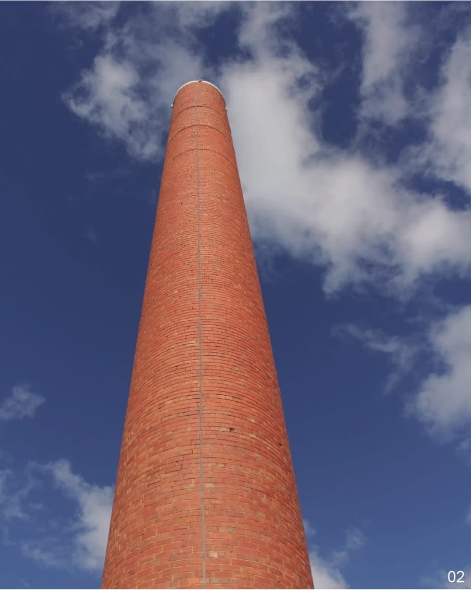 Completed restoration of the heritage Highett Gasworks chimney by Goodwin Bricklaying