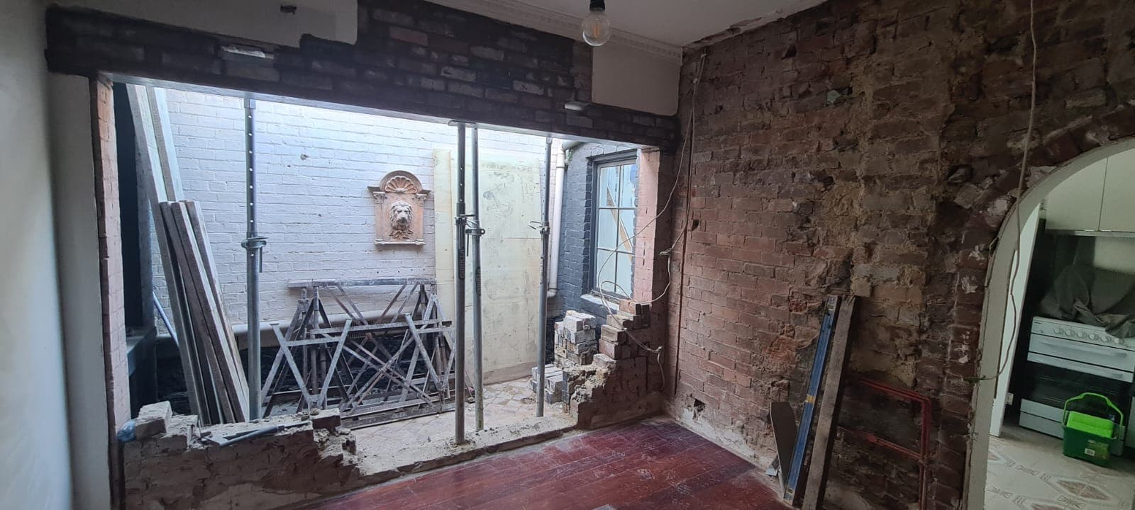 Heritage brickwork matched over a new opening in a Canterbury period home by Goodwin Bricklaying