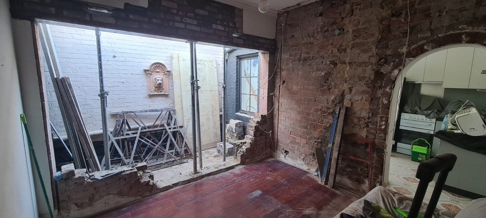 Structural heritage brickwork during a Richmond Victorian terrace restoration by Goodwin Bricklaying