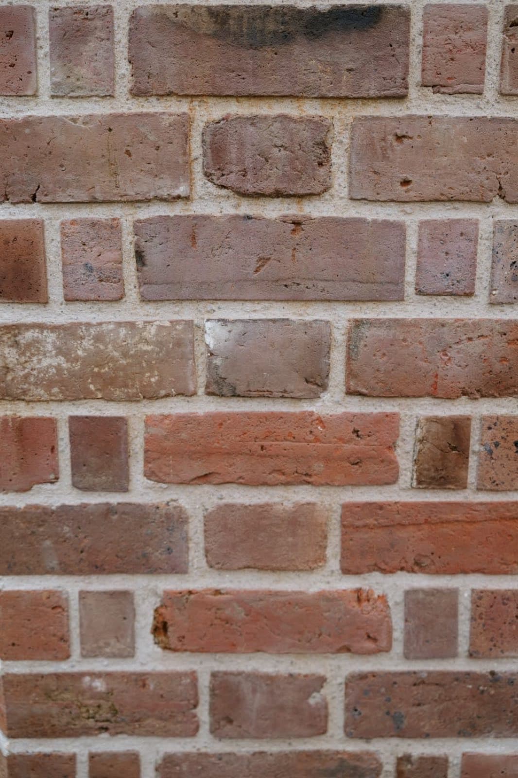 Close detail of flush lime pointing finished level with the brick face on heritage brickwork by Goodwin Bricklaying