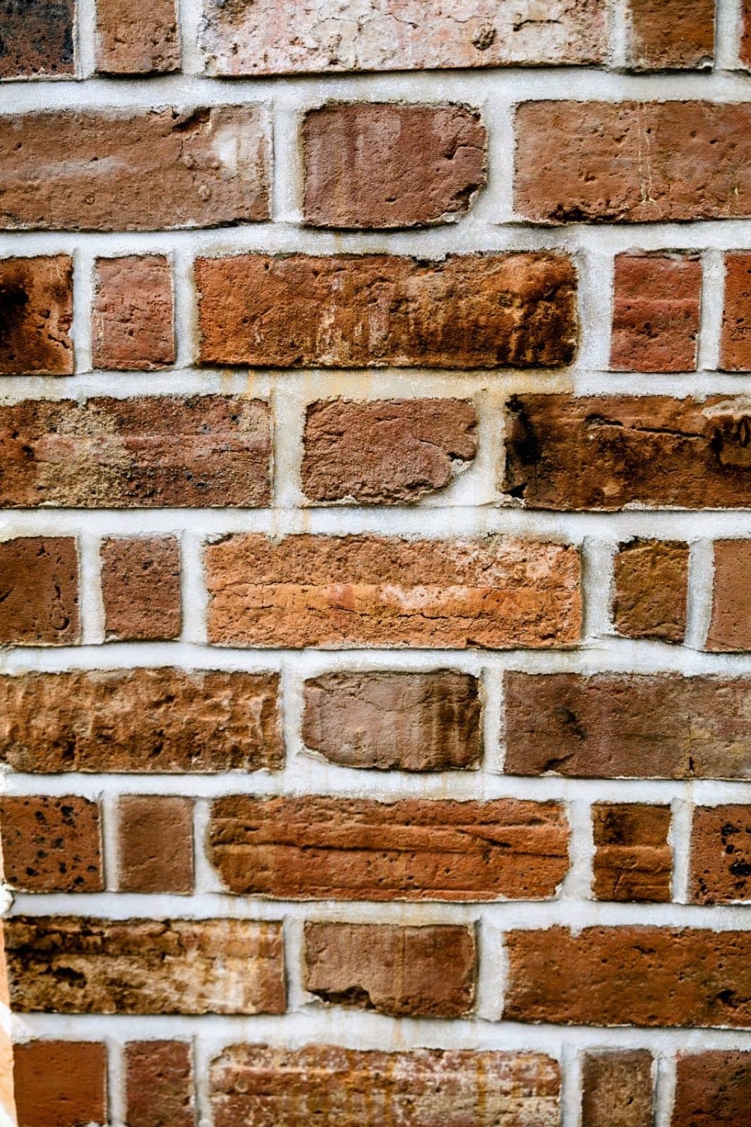 Close-up of traditional tuck pointing on heritage brickwork by Goodwin Bricklaying